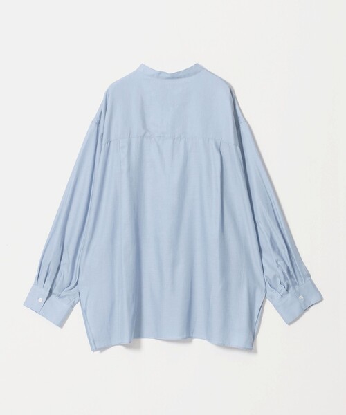 BEAUTY&YOUTH UNITED ARROWS(ビューティーアンドユースユナイテッドアローズ)の「キュプラコットン スキッパー ブラウス(シャツ/ブラウス・レディース・ライトブルー/ホワイト/ダークブラウン・FREE)」の8枚目の写真