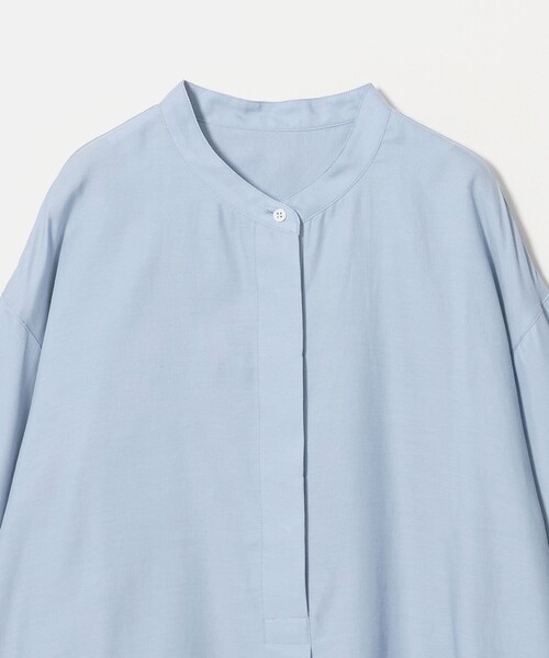 BEAUTY&YOUTH UNITED ARROWS(ビューティーアンドユースユナイテッドアローズ)の「キュプラコットン スキッパー ブラウス(シャツ/ブラウス・レディース・ライトブルー/ホワイト/ダークブラウン・FREE)」の9枚目の写真