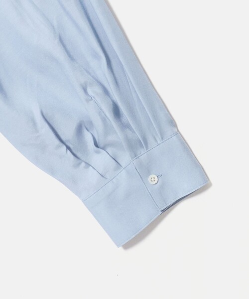 BEAUTY&YOUTH UNITED ARROWS(ビューティーアンドユースユナイテッドアローズ)の「キュプラコットン スキッパー ブラウス(シャツ/ブラウス・レディース・ライトブルー/ホワイト/ダークブラウン・FREE)」の10枚目の写真