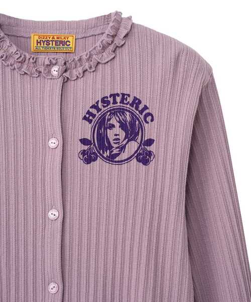 HYSTERIC GLAMOUR（ヒステリックグラマー）の「CHERRY ADDICTION カーディガン（カーディガン/ボレロ・レディース・ブルー/パープル/ブラック・FREE）」の5枚目の写真