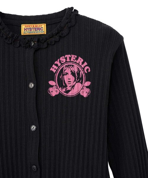 HYSTERIC GLAMOUR（ヒステリックグラマー）の「CHERRY ADDICTION カーディガン（カーディガン/ボレロ・レディース・ブルー/パープル/ブラック・FREE）」の9枚目の写真