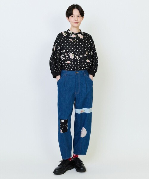 FRAPBOIS（フラボア）の「リペアデニムパンツ（その他パンツ・レディース・ブルー・L/M）」の6枚目の写真
