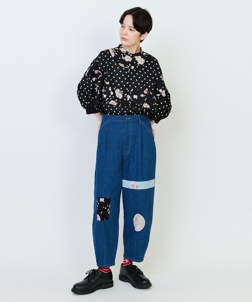 FRAPBOIS（フラボア）の「リペアデニムパンツ（その他パンツ・レディース・ブルー・L/M）」の7枚目の写真