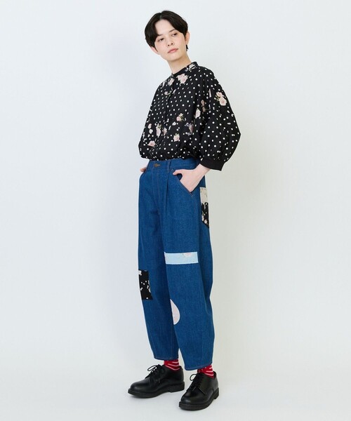 FRAPBOIS（フラボア）の「リペアデニムパンツ（その他パンツ・レディース・ブルー・L/M）」の8枚目の写真