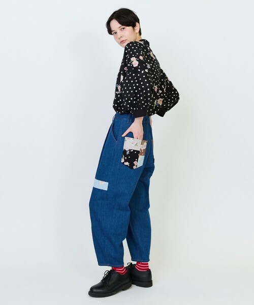FRAPBOIS（フラボア）の「リペアデニムパンツ（その他パンツ・レディース・ブルー・L/M）」の9枚目の写真