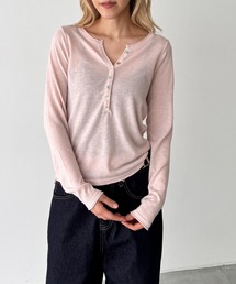 El mar シルク混スキッパーニット