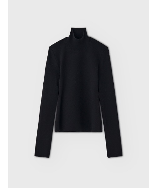EIMY ISTOIRE(エイミーイストワール)の「ROSE HIGH NECK KNIT TOPS(ニット/セーター・レディース・チャコールグレー/レッド/ブラック/アイボリー・FREE)」の2枚目の写真