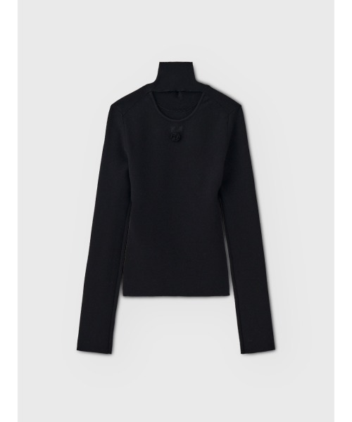 EIMY ISTOIRE(エイミーイストワール)の「ROSE HIGH NECK KNIT TOPS(ニット/セーター・レディース・チャコールグレー/レッド/ブラック/アイボリー・FREE)」の13枚目の写真