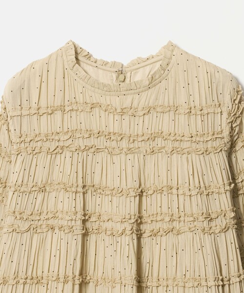 Pheeta(フィータ)の「<Pheeta>Billie ミモレ丈 ドットプリント ワンピース / 016C-40P(ワンピース・レディース・ベージュ/ネイビー・2/1)」の10枚目の写真