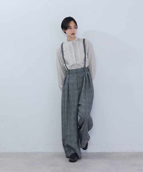 ADIEU TRISTESSE(アデュートリステス)の「ピンタックレースブラウス(シャツ/ブラウス・レディース・グレー系その他/ブルー/ホワイト・38)」の8枚目の写真