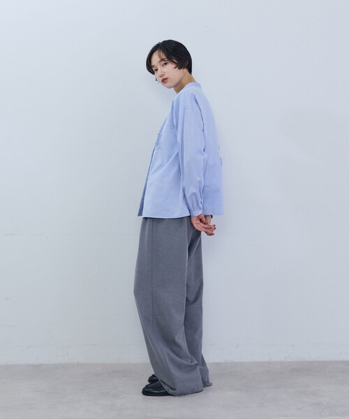 ADIEU TRISTESSE(アデュートリステス)の「ピンタックレースブラウス(シャツ/ブラウス・レディース・グレー系その他/ブルー/ホワイト・38)」の14枚目の写真