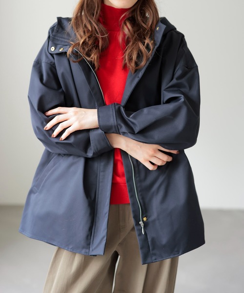 Jines(ジネス)の「クリアツイルフードブルゾン(ブルゾン・レディース・ベージュ/ブラウン/ネイビー・38)」の18枚目の写真