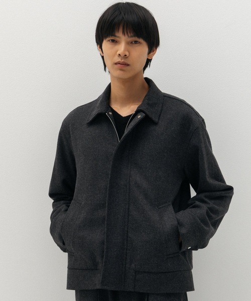 LURAKU（ルラク）の「【LURAKU】Wool Zip Blouson / ウールジップブルゾン｜SETUP対応（ブルゾン・メンズ・ブラウン/ブラック・SMALL/LARGE/MEDIUM）」の13枚目の写真
