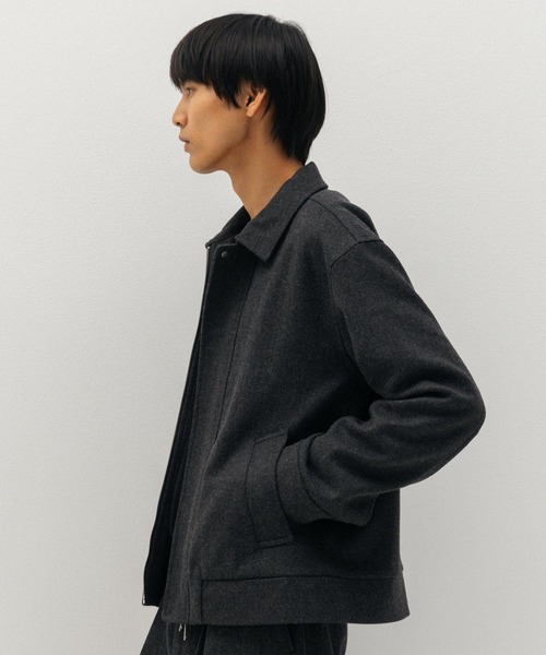 LURAKU（ルラク）の「【LURAKU】Wool Zip Blouson / ウールジップブルゾン｜SETUP対応（ブルゾン・メンズ・ブラウン/ブラック・SMALL/LARGE/MEDIUM）」の14枚目の写真