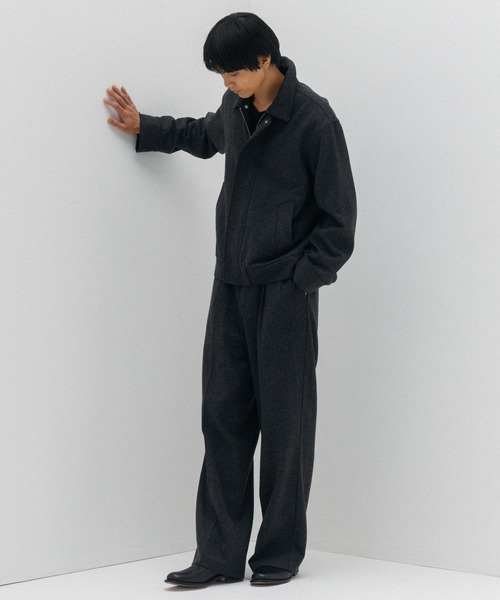LURAKU（ルラク）の「【LURAKU】Wool Zip Blouson / ウールジップブルゾン｜SETUP対応（ブルゾン・メンズ・ブラウン/ブラック・SMALL/LARGE/MEDIUM）」の15枚目の写真