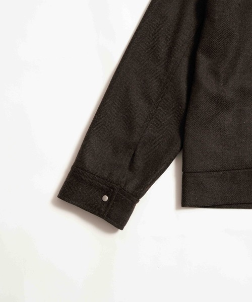 LURAKU（ルラク）の「【LURAKU】Wool Zip Blouson / ウールジップブルゾン｜SETUP対応（ブルゾン・メンズ・ブラウン/ブラック・SMALL/LARGE/MEDIUM）」の5枚目の写真