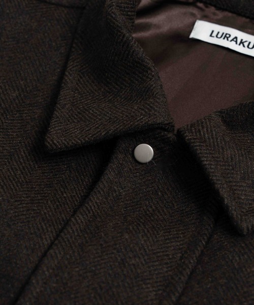 LURAKU（ルラク）の「【LURAKU】Wool Zip Blouson / ウールジップブルゾン｜SETUP対応（ブルゾン・メンズ・ブラウン/ブラック・SMALL/LARGE/MEDIUM）」の9枚目の写真