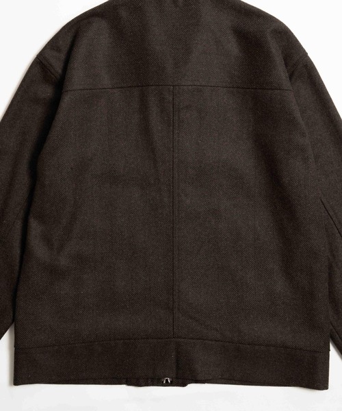 LURAKU（ルラク）の「【LURAKU】Wool Zip Blouson / ウールジップブルゾン｜SETUP対応（ブルゾン・メンズ・ブラウン/ブラック・SMALL/LARGE/MEDIUM）」の10枚目の写真