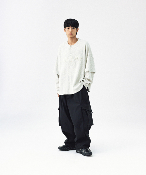 ANGLAN（アングラン）の「Ripstop Snap Cargo Balloon Pants - Black（その他パンツ・メンズ・その他・1/02）」の3枚目の写真