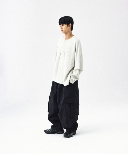 ANGLAN（アングラン）の「Ripstop Snap Cargo Balloon Pants - Black（その他パンツ・メンズ・その他・1/02）」の4枚目の写真