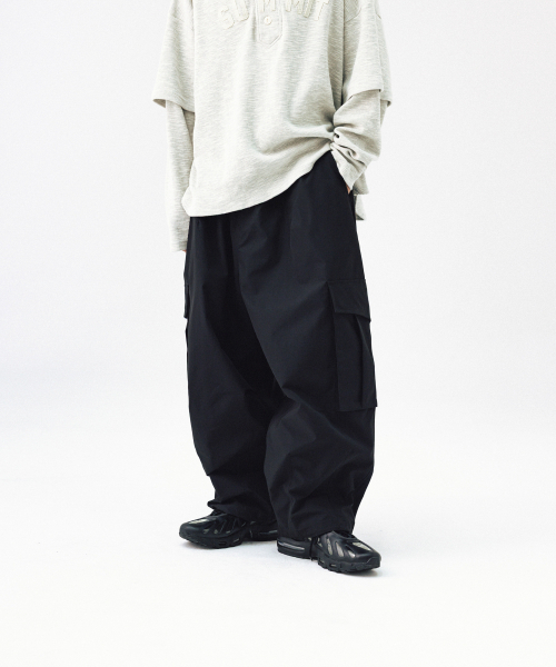 ANGLAN（アングラン）の「Ripstop Snap Cargo Balloon Pants - Black（その他パンツ・メンズ・その他・1/02）」の5枚目の写真