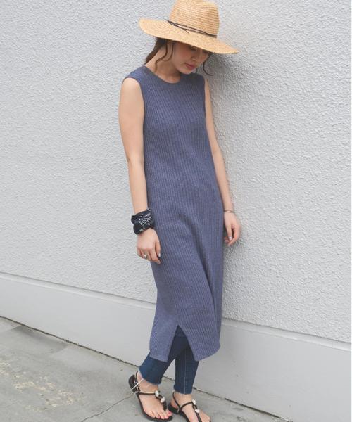 SHIPS for women（シップスフォーウィメン）の「コットンリブロングワンピース◇（ワンピース・レディース・ブラック/ネイビー・ONE SIZE）」の20枚目の写真