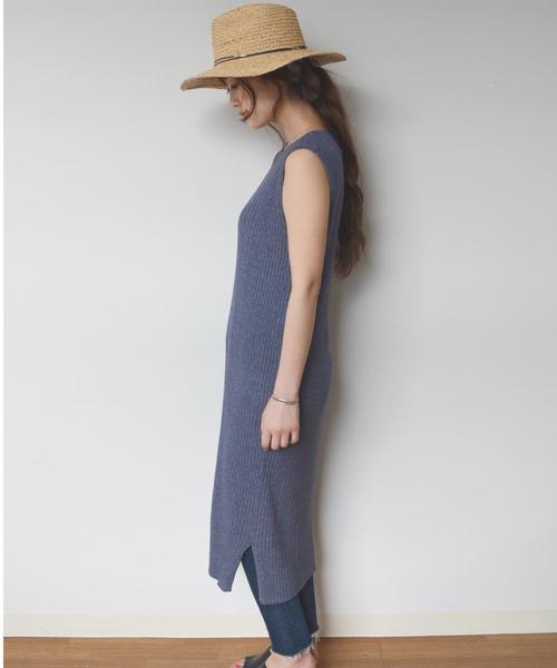 SHIPS for women（シップスフォーウィメン）の「コットンリブロングワンピース◇（ワンピース・レディース・ブラック/ネイビー・ONE SIZE）」の10枚目の写真