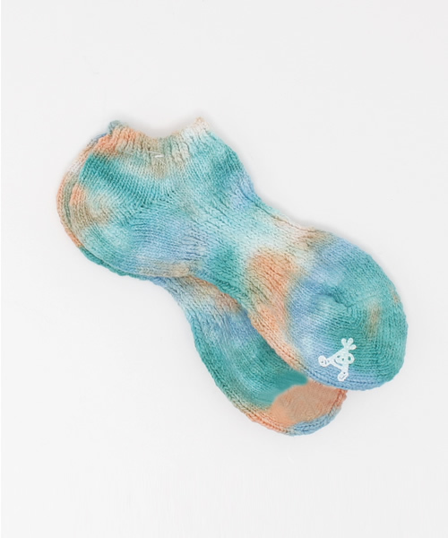 go slow caravan（ゴースローキャラバン）の「GSC PREMIUM TYE-DYE ANKLE SOCKS-タイダイ アンクル ソックス　（ソックス/靴下・メンズ・ターコイズブルー/パープル/イエロー・MEDIUM/LARGE）」の2枚目の写真