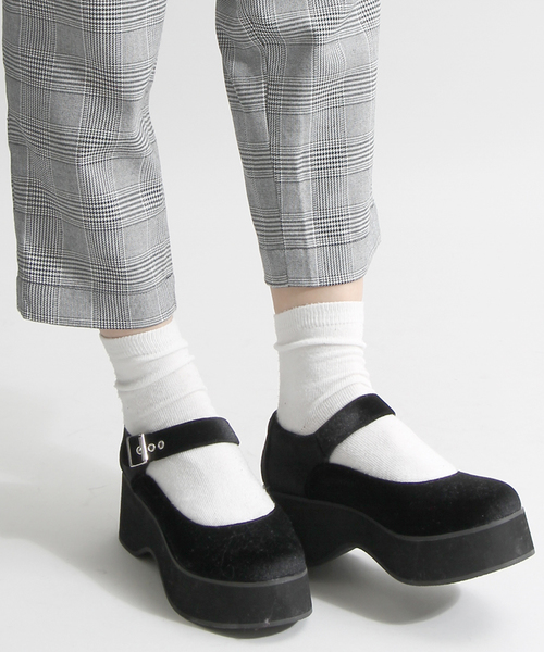 WEGO（ウィゴー）の「WEGO/厚底パンプス（パンプス・レディース・ブラック/ワイン/ブラック系その他/ホワイト・LARGE/MEDIUM）」の3枚目の写真