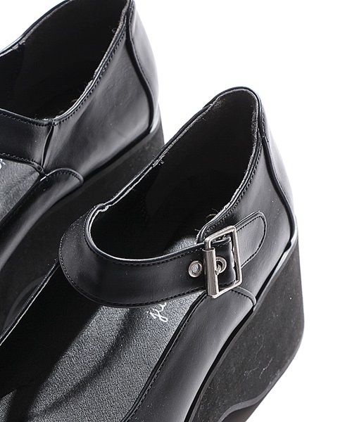 WEGO（ウィゴー）の「WEGO/厚底パンプス（パンプス・レディース・ブラック/ワイン/ブラック系その他/ホワイト・LARGE/MEDIUM）」の9枚目の写真