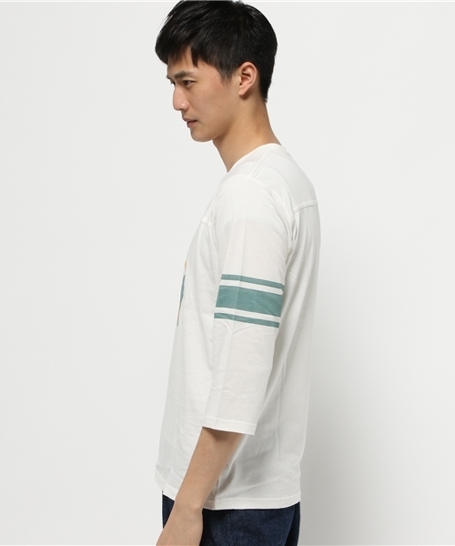 HYSTERIC GLAMOUR（ヒステリックグラマー）の「LAY DOWN GIRL 七分袖T-SH（Tシャツ/カットソー・メンズ・ホワイト/マルチ/トップグレー・LARGE/MEDIUM/SMALL）」の4枚目の写真