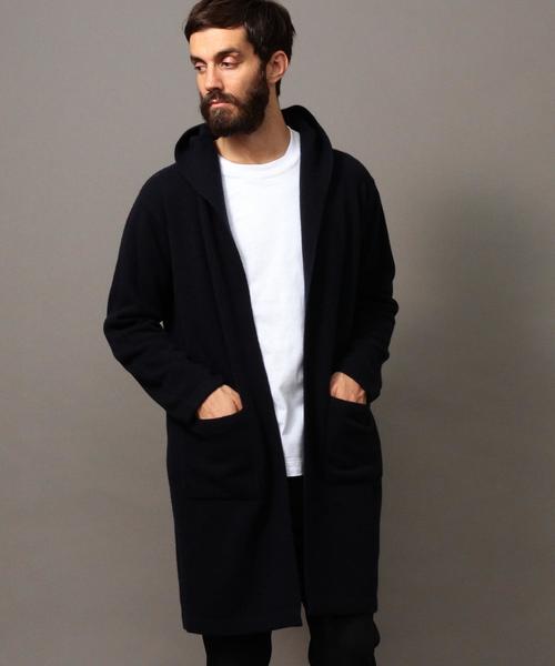 BEAUTY&YOUTH UNITED ARROWS（ビューティーアンドユースユナイテッドアローズ）の「BY ∴ ロング フード カーディガン◆（カーディガン/ボレロ・メンズ・ダークグレー/ネイビー・SMALL/MEDIUM/LARGE/X-LARGE）」の2枚目の写真