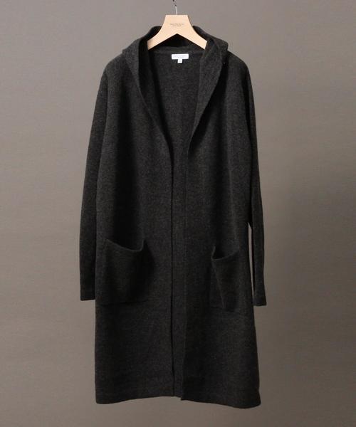 BEAUTY&YOUTH UNITED ARROWS（ビューティーアンドユースユナイテッドアローズ）の「BY ∴ ロング フード カーディガン◆（カーディガン/ボレロ・メンズ・ダークグレー/ネイビー・SMALL/MEDIUM/LARGE/X-LARGE）」の3枚目の写真