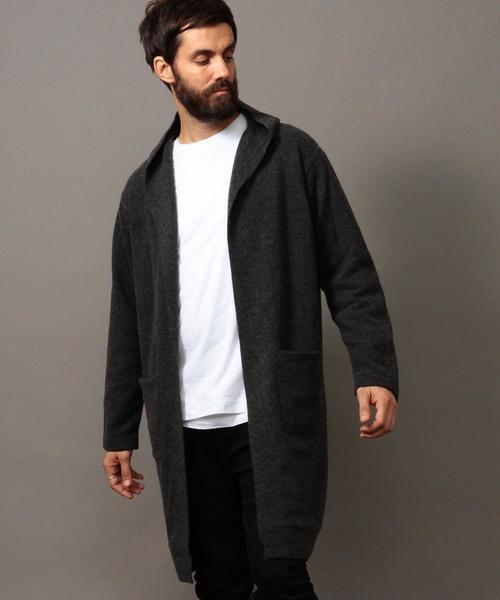 BEAUTY&YOUTH UNITED ARROWS（ビューティーアンドユースユナイテッドアローズ）の「BY ∴ ロング フード カーディガン◆（カーディガン/ボレロ・メンズ・ダークグレー/ネイビー・SMALL/MEDIUM/LARGE/X-LARGE）」の7枚目の写真