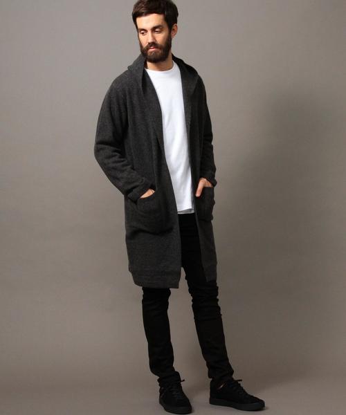 BEAUTY&YOUTH UNITED ARROWS（ビューティーアンドユースユナイテッドアローズ）の「BY ∴ ロング フード カーディガン◆（カーディガン/ボレロ・メンズ・ダークグレー/ネイビー・SMALL/MEDIUM/LARGE/X-LARGE）」の13枚目の写真