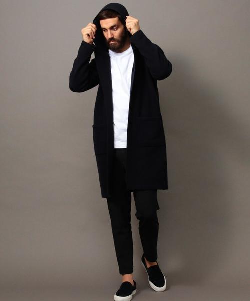 BEAUTY&YOUTH UNITED ARROWS（ビューティーアンドユースユナイテッドアローズ）の「BY ∴ ロング フード カーディガン◆（カーディガン/ボレロ・メンズ・ダークグレー/ネイビー・SMALL/MEDIUM/LARGE/X-LARGE）」の9枚目の写真