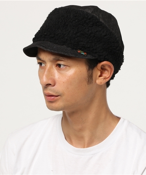 ALDIES（アールディーズ）の「Shallow Boa Cap / シャローボアキャップ（キャップ・メンズ・ネイビー/ブルー系その他/ブラック・FREE）」の2枚目の写真