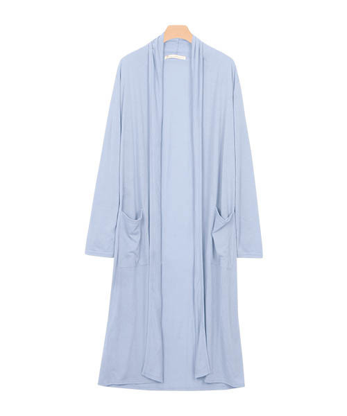 Pierrot（ピエロ）の「UVカットロングトッパーカーディガン 吸汗速乾 カーデ（カーディガン/ボレロ・レディース・ブラック/ブラウン系その他/モカ/ベージュ/ネイビー/ブルー系その他/カーキオリーブ/杢グレー/スモークピンク/ブルー系その他2・L/M）」の9枚目の写真