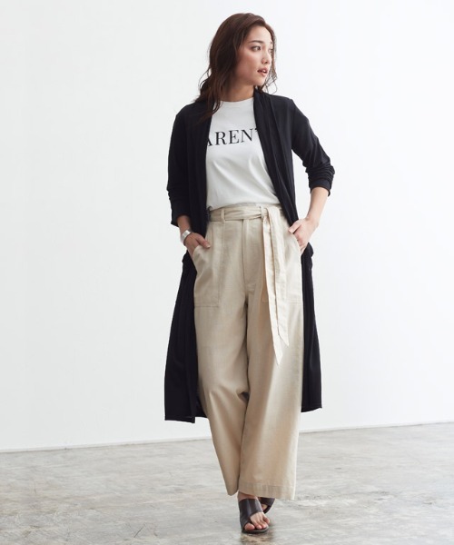 Pierrot（ピエロ）の「UVカットロングトッパーカーディガン 吸汗速乾 カーデ（カーディガン/ボレロ・レディース・ブラック/ブラウン系その他/モカ/ベージュ/ネイビー/ブルー系その他/カーキオリーブ/杢グレー/スモークピンク/ブルー系その他2・L/M）」の19枚目の写真