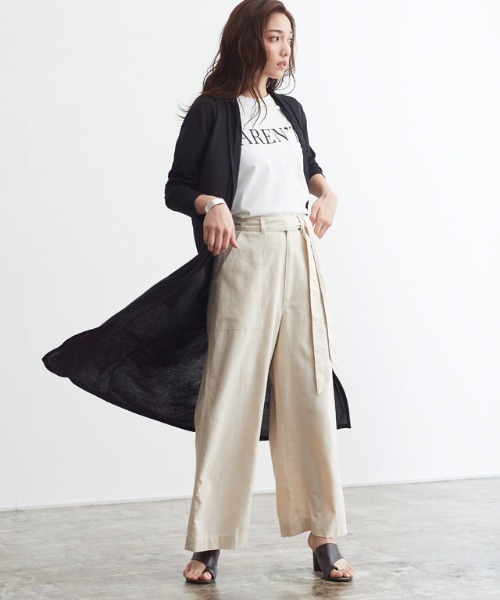 Pierrot（ピエロ）の「UVカットロングトッパーカーディガン 吸汗速乾 カーデ（カーディガン/ボレロ・レディース・ブラック/ブラウン系その他/モカ/ベージュ/ネイビー/ブルー系その他/カーキオリーブ/杢グレー/スモークピンク/ブルー系その他2・L/M）」の21枚目の写真