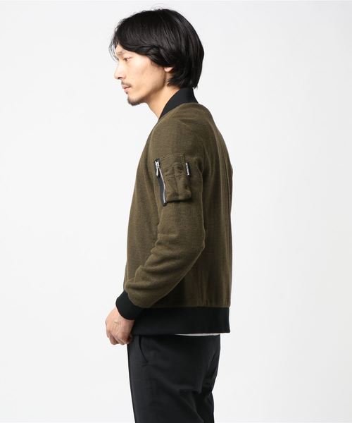 Buffalo Bobs(バッファローボブズ)の「MA-1_GOES(MA-1 ゴーズ) ストレッチトリコットMA- 1ブルゾン(MA-1・メンズ・マルチ/ブラック/オリーブ・3/L/1/S/2/M)」の6枚目の写真