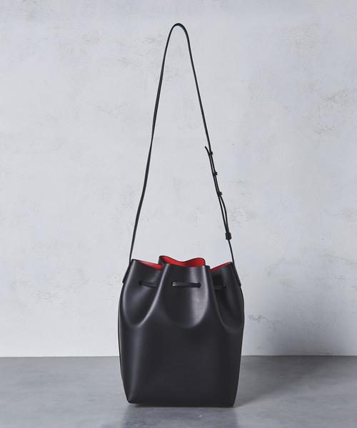 MANSUR GAVRIEL(マンサーガブリエル)の「<MANSUR GAVRIEL(マンサー ガブリエル)>VEGE BUCKET バッグ■■■◆(ショルダーバッグ・レディース・ブラック・Red/Navy)」の6枚目の写真