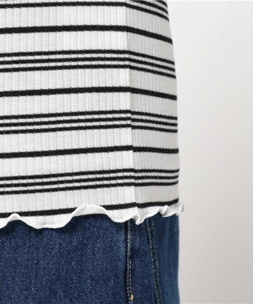 archives（アルシーヴ）の「メローマルチボーダー プルオーバー（Tシャツ/カットソー・レディース・オフホワイト/ネイビー/ブラック・MEDIUM）」の9枚目の写真