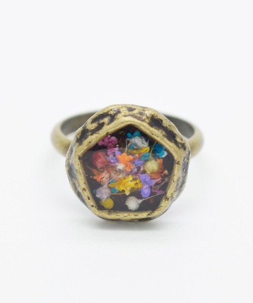 rehacer（レアセル）の「rehacer : Flower Pentagon Ring Made in Japan（リング・メンズ・アンティークゴールド/シルバー・FREE）」の3枚目の写真