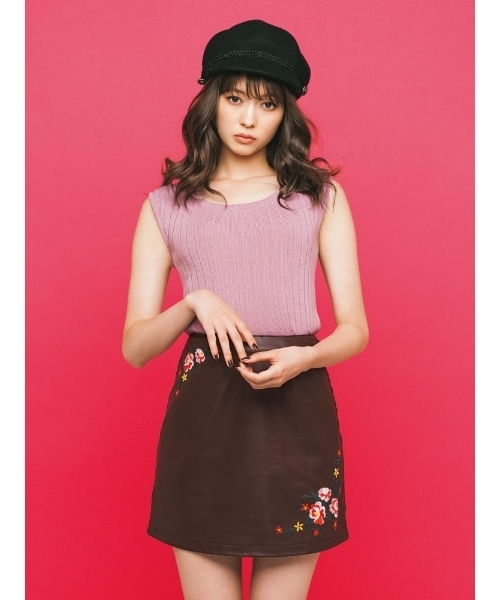 dazzlin（ダズリン）の「フレンチスリーブニットトップス（ニット/セーター・レディース・ブラック/パープル/マスタード・FREE）」の21枚目の写真