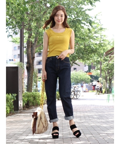 dazzlin（ダズリン）の「フレンチスリーブニットトップス（ニット/セーター・レディース・ブラック/パープル/マスタード・FREE）」の11枚目の写真