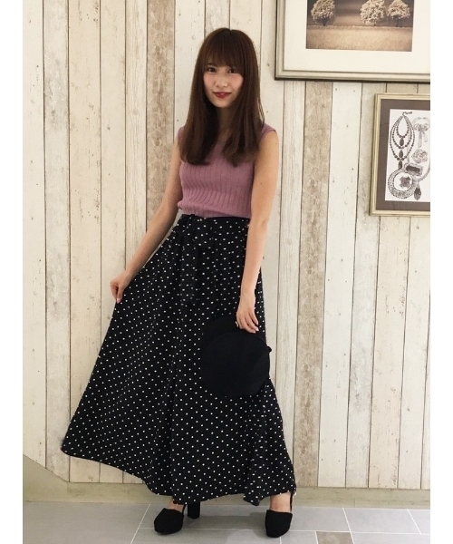 dazzlin（ダズリン）の「フレンチスリーブニットトップス（ニット/セーター・レディース・ブラック/パープル/マスタード・FREE）」の19枚目の写真