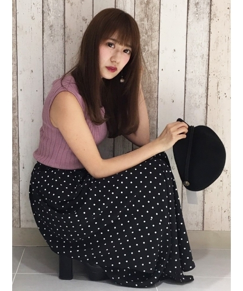 dazzlin（ダズリン）の「フレンチスリーブニットトップス（ニット/セーター・レディース・ブラック/パープル/マスタード・FREE）」の17枚目の写真