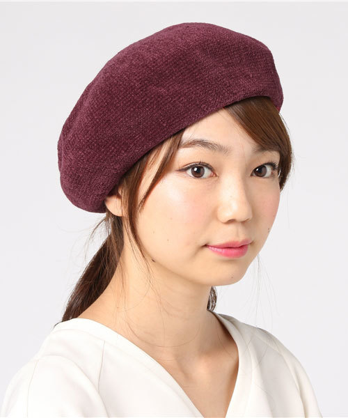 ASZAKKA（アザッカ）の「モールで♪ベレー帽 （ハンチング/ベレー帽・レディース・ブラック/ボルドー/ネイビー/ライトグレー・FREE）」の4枚目の写真