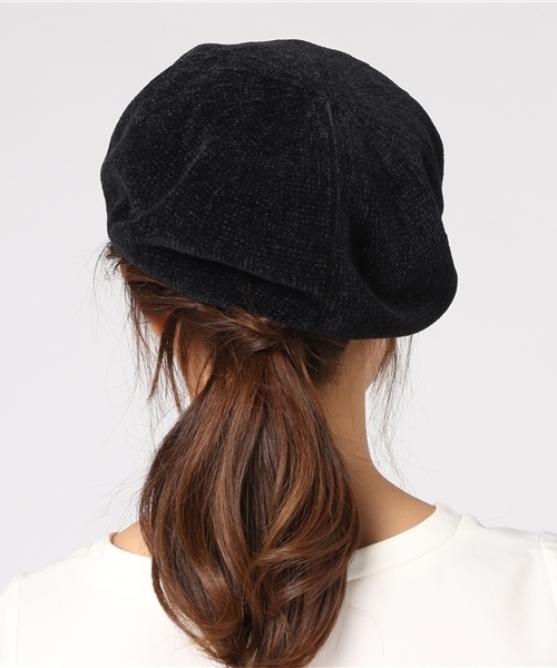 ASZAKKA（アザッカ）の「モールで♪ベレー帽 （ハンチング/ベレー帽・レディース・ブラック/ボルドー/ネイビー/ライトグレー・FREE）」の8枚目の写真